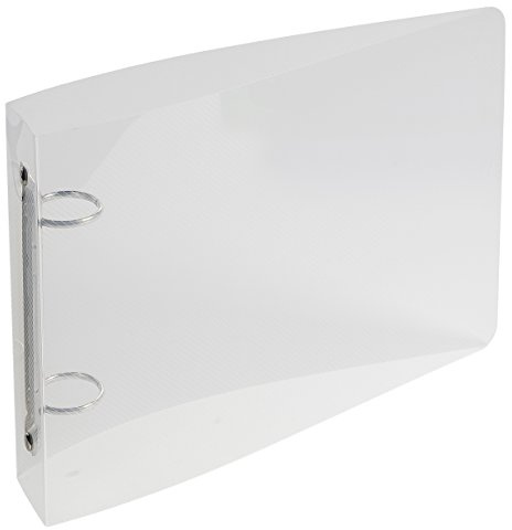 Exacompta 51091E Ringbuch Crystal DIN A5 aus flexiblem transluzentem Polypropylen 2-O Ring Mechanik Rücken 35mm kristall ideal für Schule und Büro Ringhefter Ringordner Ringbuchordner