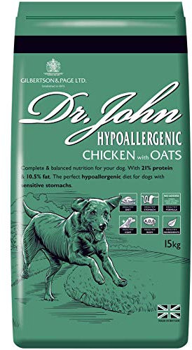 Dr John Hypoallergenic Dry Dog Food Chicken with Oats, 15 kg