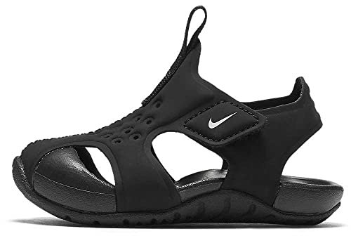 Nike Unisex-Kinder Sunray Protect 2 (td) Durchgängies Plateau Sandalen, Schwarz (Black/White 001), 27 EU