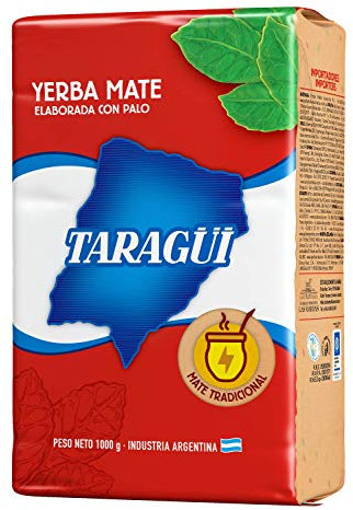 Taragui Yerba Mate Tee Elaborada Con Palo 1kg | Mate Tee aus Argentinien - die Reifezeit beträgt 12 Monate | Detox und Energie Getränk