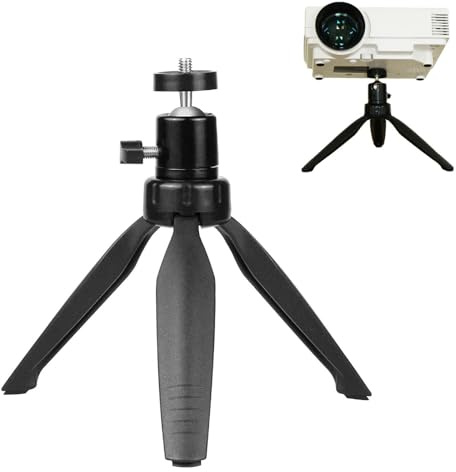 Mini Projector Tripod Mount Compatible with APEMAN,DR. J Upgrade, DBPOWER, Anker, Artlii, LoongSon, AAXA Technologies and Most Other Mini Projector, 360° Rotation, 90° Tilt Angle, Easy Installation