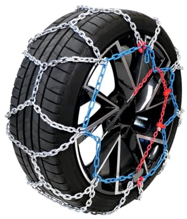 Carpoint RVX-245 Schneeketten 16mm für SUV, 4x4, Wohnmobile & leichte Lieferwagen - Robuste, flexible Montage, optimale Grip, semiautomatischer Autolock-Spanner, O-Norm V5117 zertifiziert