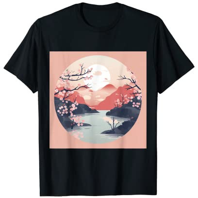 Sakura Symphony Décor jardin japonais pastel T-Shirt