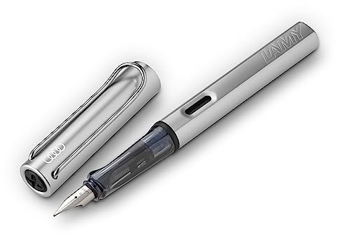 Audi 3222300100 Füllhalter Ringe Logo Stift Füllfederhalter Füller Pen, white silver