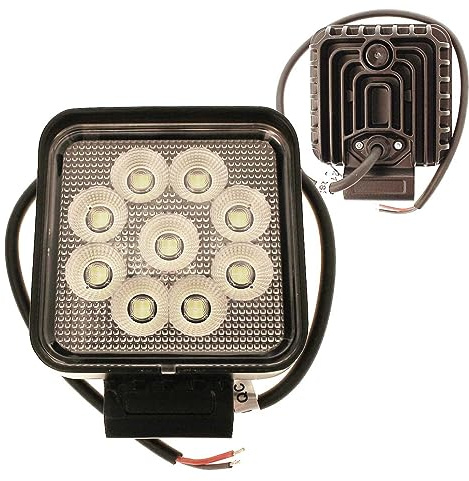 A2ZWORLD Faro da Lavoro Led Fuoristrada, Led Work Light, 12V 24V IP67 6000K, Faro Supplementare Trattatore SUV Camion Carrelli Elevatori Barche (Quadrato 4'' 36W 3600LM)
