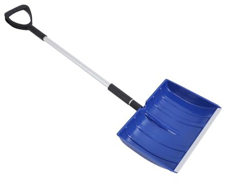 Tragbare Schneeschaufel, Mehrzweck-Schneeschaufel aus Aluminium mit Großer Kapazität für den Autogarten (Blue)