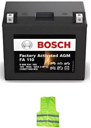 COMPATIBILE CON DUCATI Monster 695 per anno 2007 al 2008 BATTERIA BOSCH FA110 YT12B-4=YT12B-BS SIGILLATA CARICA GIÀ PRONTA PER USO BATTERIE 10 AH AMPERE 12 VOLT 150X70X130