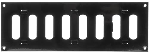 Repa Market Rejilla de Ventilación de Aire Ajustable Negra de 30,5 x 10,16 cm (Dimensiones Exteriores) - Registro de Ventilación de Aire HVAC de Acero Galvanizado - Cubierta de Ventilación Toe Kick