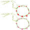 2 Pezzi Corona Fascia di Fiori Corona di Fiori Fiore, Ghirlande Fasce del Fiori Per Matrimoni Compleanni Feste Banchetti, Rosa/Rosso