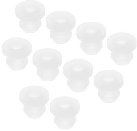 sourcing map 10Pcs Snap Rubber Grommet Hole Plug Mount Dia 6mm ID 3.5mm H 9mm Seal Anti-Scratch for Electrical Box Cable Pipe Transparent