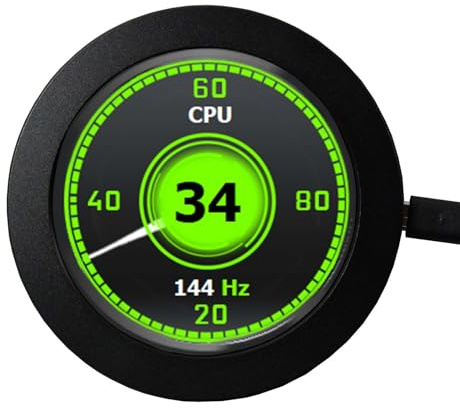VSDISPLAY 2,1 Zoll 5,3 cm 480 x 480 IPS 450 nit LCD runder Monitor | für DIY CPU, GPU, Temperatur, PC-Gehäuse-Display,H/D Videoanschluss, Micro-USB-Stromversorgung