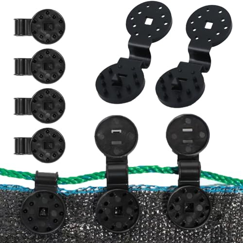 Xiujuers 50 PCS Clips de Plastico para Tela de Sombra, Clips para Toldos y Lonas, Clip Especial con Ojal, Clip De Malla De Sombra, Clips de Plástico para Tela de Protección, Clip de Red de Jardín(50)