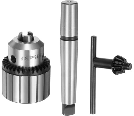 QUARKZMAN 3uds 1/8-5/8 Taladro Portabrocas Juego 3-16 B18 con Taladro Portabrocas Clave y MT2 B18 Morse Cono Eje para Impacto Conductores Taladro Presione Adaptador Múltiples Propósitos
