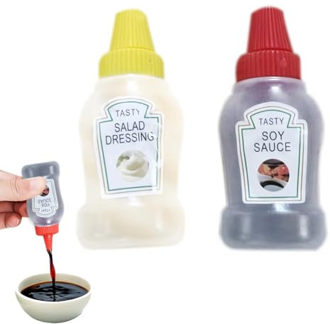 bottiglie da spremere per condimenti, contenitori per condimenti per insalata - Contenitori da viaggio, per salse, condimenti e per il pranzo - bottiglie di salsa piccante portatili multiuso per la si