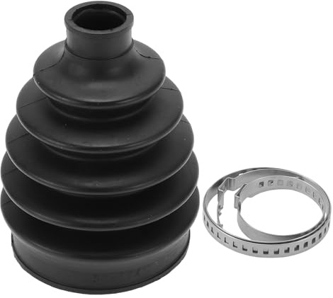 Hihaha No.495941F200 CV Joint Boot Kit W/Clamps for Kia Sportage 2005-2010 Outer Constant Velocity Joint Boot Strong Durable Rubber 1 Set Black