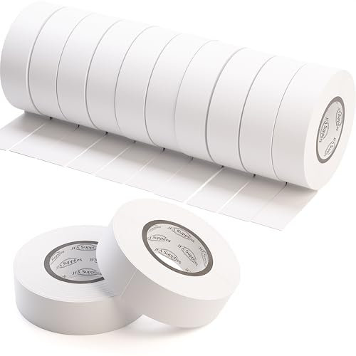 JFA Supplies Strong PVC Insulation Electrical Tape - White Colour, Pack of 12-19mm x 20m