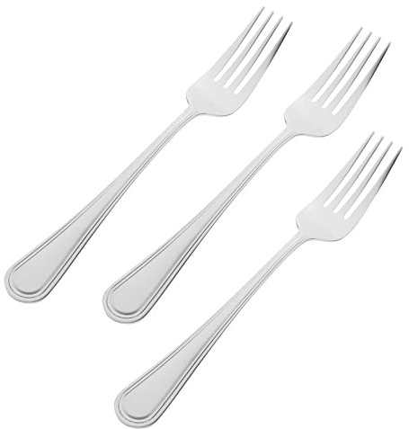 IMIKEYA Stainless Steel Dessert Forks Portable Small Fruit Forks Wear-Resistant for Household Party Use 3pcs Set