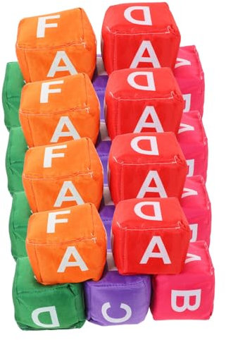 UPKOCH 20St Alphabet-Sitzsack Sitzsäcke werfen im Freien Outdoor draußen Bohnensäckchen zum Werfen Sitzsackspielzeug werfen Reisschalenfüllung