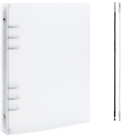 OTCRAFT A5 6 Ring Binder Cover Clean Transparent Soft PVC for Refillable Notebook Shell withMatte surfaceforStamp & Die Storage (Transparent)
