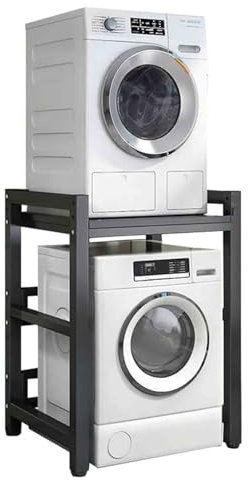 CHENLIU Dryer Stand Floor Standing 2 Tier Washer Dryer Stacking Rack, Height Adjustable, Washer Storage Rack Unit For Front Load Washers and Tumble Dryers, 350kg Capacity