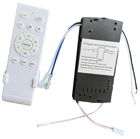Kit de Télécommande Universelle pour Ventilateur de Plafond, 110 V/220 V, Télécommande de Synchronisation Et de Vitesse, Accessoire Professionnel et Polyvalent, Réglage de La Minuterie à 6 Vitesses