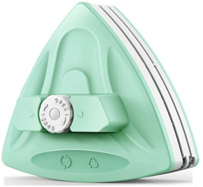 BCJMKDX limpiacristales. Limpiador de vidrios magnético de Doble Cara, 5 limas, Grosor Ajustable, imanes for el hogar, Cepillo de Limpieza, Herramientas(Green)