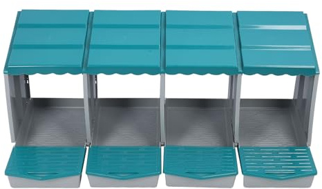 Haofy Poulet Nichage Boîte Poule Box Poultry Laying Box Modular Design Easy Access PP Material Provision Provision Confort (4 Compartiments)