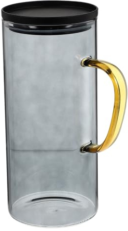 Mobestech Jarra de Vidrio para Agua Fría con Filtro y Tapa Capacidad Grande Resistente Altas Temperaturas Diseño Antigoteo y Mango Ergonómico para Uso Diario y Reuniones Familiares