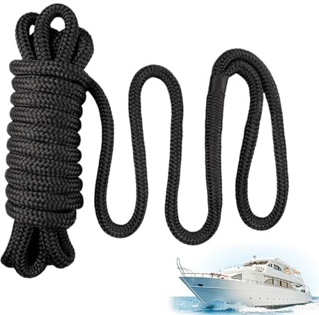 Dock Lines – Corda per pontili per yacht, corda in nylon resistente, 1,5 cm x 4,5 m | Corde per pontili di marino per barche, yacht e barche a vela | per ormeggio, ancoraggio e tutte le
