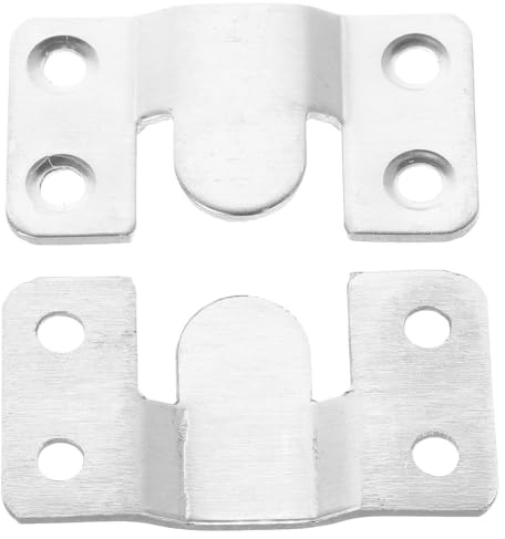 SEWOART 2pcs Stainless Steel Furniture Connector Buckles Interlocking Hanging Clips for Picture Frames Mirrors Bed Headboards Wall Mount Brackets Wear-Resistant Hardware