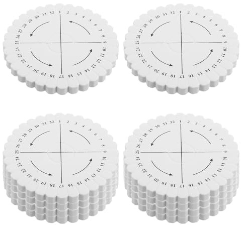 SHINEOFI Set di 20 dischi per intrecciare kumihimo, tavole rotonde da 10 x 10 cm, 32 slot, strumento per infilare braccialetti dell'amicizia fai da te, per ricamo e realizzazione di bracciali, telaio