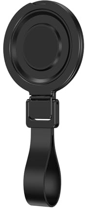 Magnetic Suction Cup Phone Mount, Magnetic Ring Grip Stand, Silicone Phone Ring Holder for iPhone, Hands-Free Mirror Shower Phone Holder Magnetic Suction Mount for Selfies & TikTok(Black)
