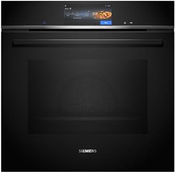 Siemens iQ700 Smarter Einbau-Backofen 60 x 60 cm Edelstahl HB778G9B1 | Made in Germany, Bräunungssensor, TFT-Full-Touchdisplay Pro, Gerichterkennung, activeClean®, Home Connect, TFT Touchdisplay