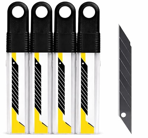 Pack de 120 Juego de Cuchillas Cutter, 9mm para Cúter, Hojas Biseladas, Ultra Afiladas, con Caja, Cuchillas de Precisión para Cortador Profesional y de Precisión