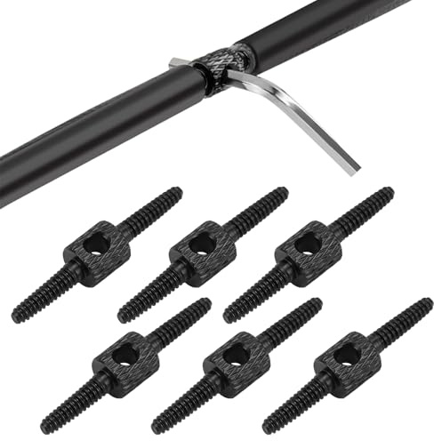 BLPRKOT 6 Piezas 26mm Bike Brake Shift Cable Connector, Suitable for Mountain Bikes and Road Bikes, Maintenance and Modification, Black