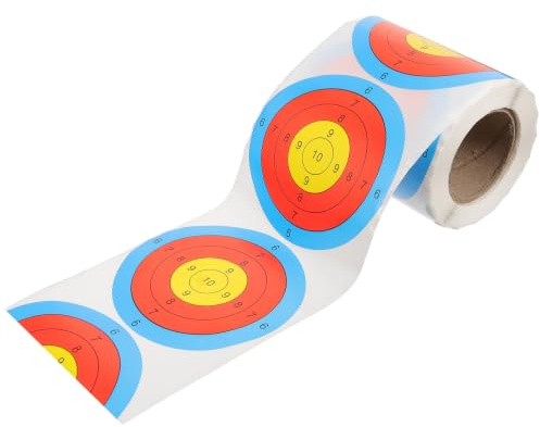 GALPADA Étiquettes Fluorescentes Autocollantes en Papier pour Cible de Tir, 200 Pièces par Rouleau, Effet Lumineux pour Entraînement de Tir Sportif