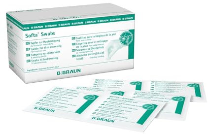 B Braun Toallitas con alcohol, 1 paquete (1 x 100 unidades), 100 unidad, 1