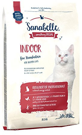 Sanabelle Indoor | Katzentrockenfutter für ausgewachsene Katzen (ab dem 12. Monat) | besonders geeignet für Hauskatzen und Katzen mit reduziertem Bewegungsumfang | 1 x 10 kg