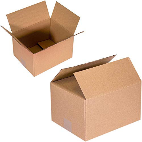 Cajas de Cartón Multiusos Pack de 12 Tamaño 300 x 200 x 150 mm - Mudanza - Embalaje - Almacenaje - Color Marrón