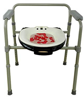 NANANA Bidet Bidetbecken Sitzbad Sitzbecken Kunststoff mit Bidetfuß, Älteres Stationsschlafzimmer Postoperative Reinigung Unterkörperpflege, 39X37x13cm
