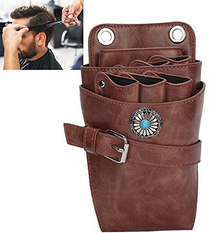 Friseur Werkzeugtasche, Friseur Scherenetui, Friseur Scherenetui mit Gürtel Brown Belt Hairdressing Etui