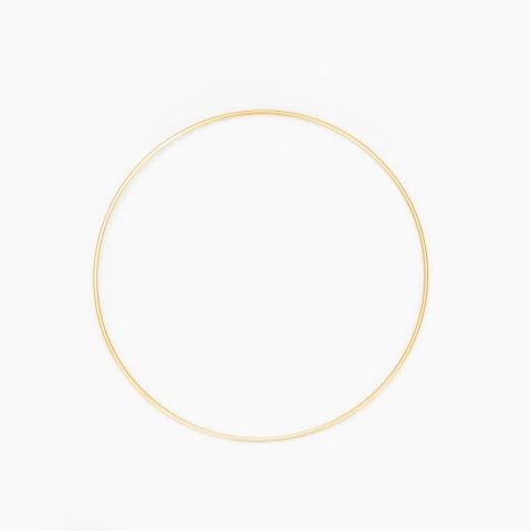 NaDeco Metallring in Gold beschichtet, wählbar in den Größen 20, 30,40 und 50cm Metallringe zum Basteln Drahtring zum Basteln Wickeltechnik Hoops Traumfänger Ring Makramee Ring, Größe:Ø 30 cm