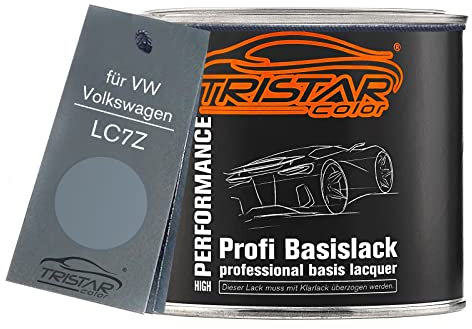 TRISTARcolor Autolack Dose spritzfertig für VW/Volkswagen LC7Z Iron Grey Metallic/Iron Gray Metallic Basislack 0,5L