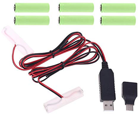 Haorw USB Batterie Adapter Batterieadapter Für Geräte Mit AA Batterien (mit Adapter Typ C) 1,5 V / 3 V / 4,5 V / 6 V