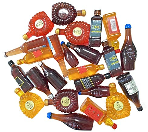 Juland 24 mini bottiglie di vino in resina in miniatura bottiglie di birra casa delle bambole sala da pranzo decorazione tavolo da pranzo bottiglie colorate in miniatura stoviglie casa delle bambole