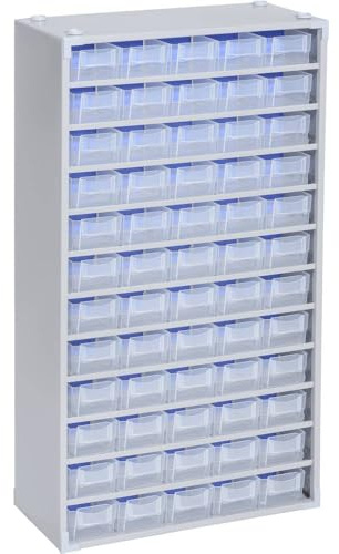 Allit 464830 Kleinteilmagazin VarioPlus Prom 57/120 (B x H x T) 300 x 565 x 140mm Silber, Transparent 1St.