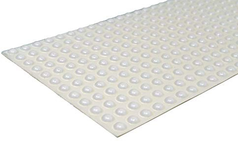 Bumper Specialties Self Adhesive Bumper Feet 0.375 x 0.150 (9.5mm x 3.8mm) Clear Hemispherical Soft Polyurethane Pads for Cabinet Door Sound Dampening, 72 Pack, BS12SD