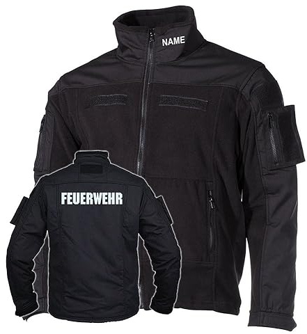 Kommando Fleecejacke Feuerwehr Freiwillige GESTICKT Rettungsdienst #38840