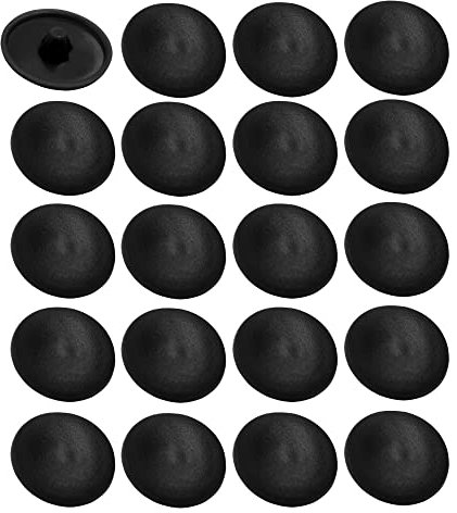 20x Cache vis en plastique cruciforme 11,5mm Pozidriv pz2 capuchon protection meuble universel, noir