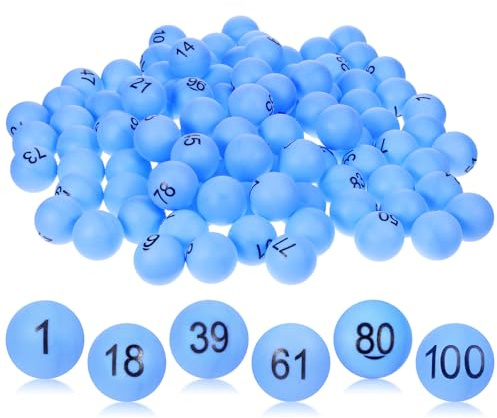 TOYANDONA Bingo Balls1-100: 4cm Numbered Balls Numbered Ping Pong Balls Game Balls With Numbers For Bingo Game Entertainment & Table Tennis Training